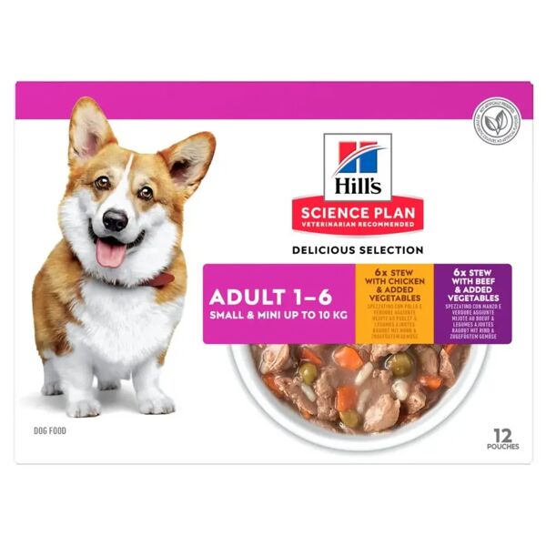 hills hill's science plan small&mini dog busta multipack 12x80g mix carne
