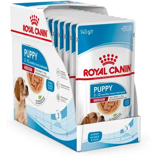 royal canin medium puppy busta multipack 20x140g carni e derivati