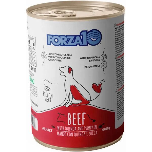 forza10 dog lattina 400g manzo quinoa e zucca