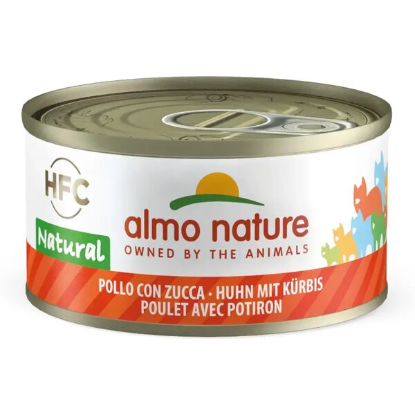 almo nature hfc natural cat lattina multipack 6x70g pollo con zucca