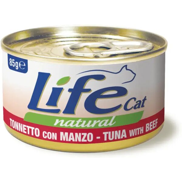 life pet care natural cat lattina multipack 6x85g tonno con manzo