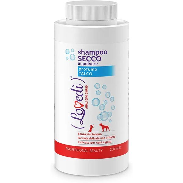 lovedi shampoo secco in polvere al profumo di talco 200ml