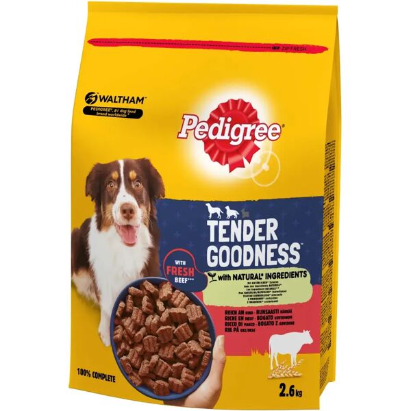 pedigree cibo secco cane tender goodness adult manzo 2.6kg