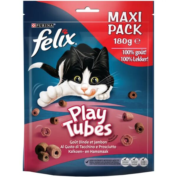 felix playtubes snack con tacchino e prosciutto 180g