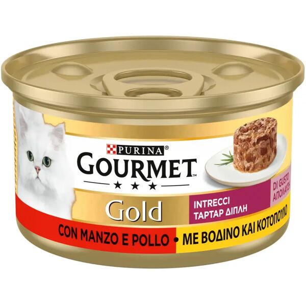 gourmet gold intrecci cat lattina multipack 24x85g pollo e manzo