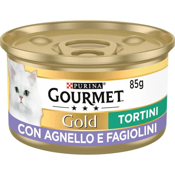 gourmet gold tortini cat lattina multipack 24x85g agnello e fagiolini