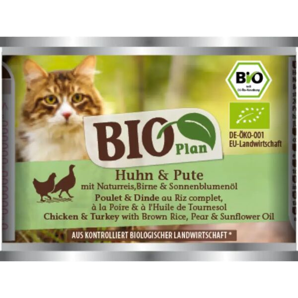 bioplan cat lattina multipack 6x200g pollo e tacchino