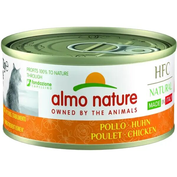 almo nature hfc natural cat lattina multipack 24x70g pollo