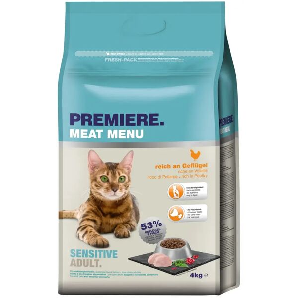 premiere meat menu sensitive per gatto adult con pollame 4kg