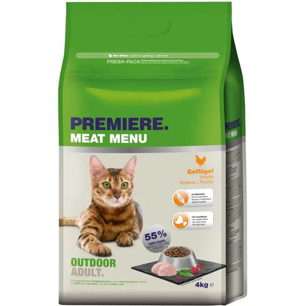 premiere meat menu outdoor per gatto adult con pollame 4kg