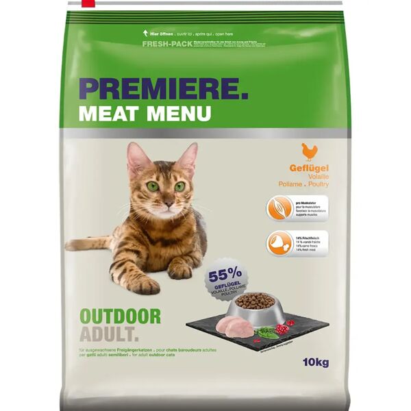 premiere meat menu outdoor per gatto adult con pollame 10kg