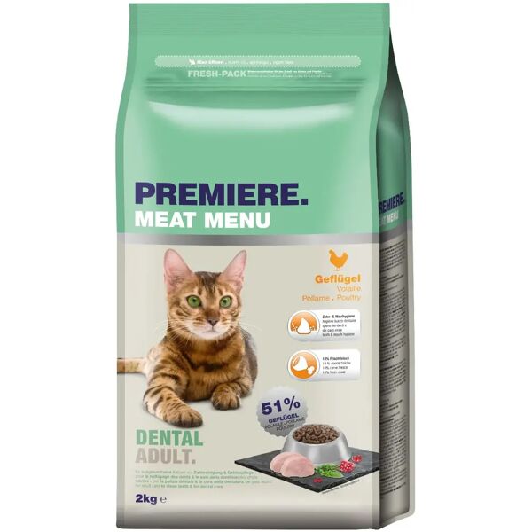 premiere meat menu dental per gatto adult con pollame 2kg