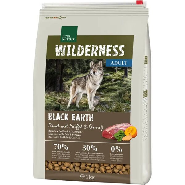 real nature dog wilderness black earth adult manzo 4kg