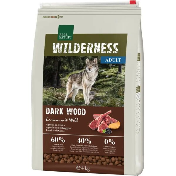 real nature wilderness dark wood adult agnello 4kg