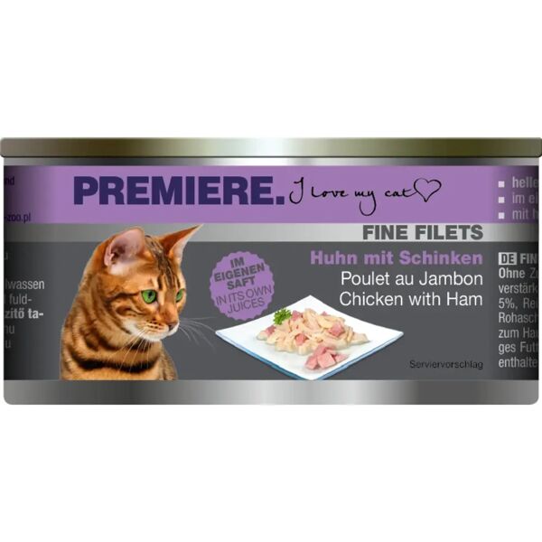 premiere fine filets cat lattina multipack 12x80g pollo con prosciutto