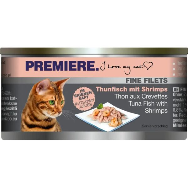 premiere fine filets cat lattina multipack 12x80g tonno con gamberi