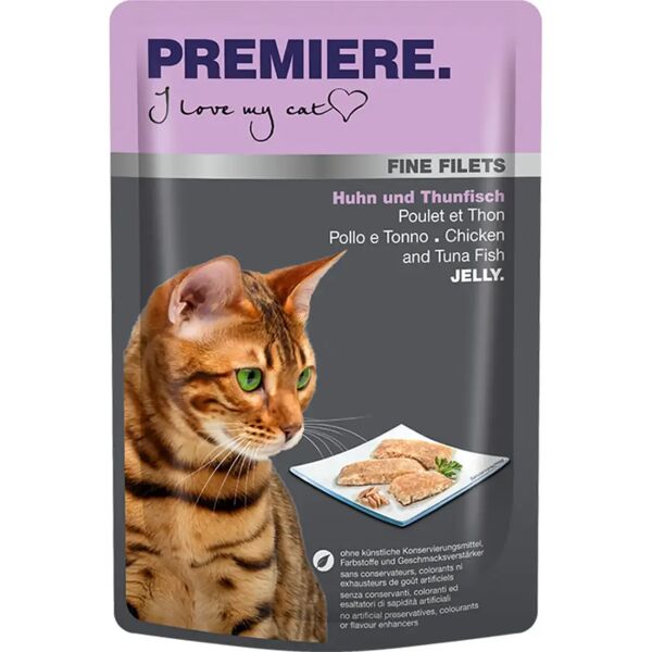 premiere fine filets cat busta multipack 24x100g pollo e tonno