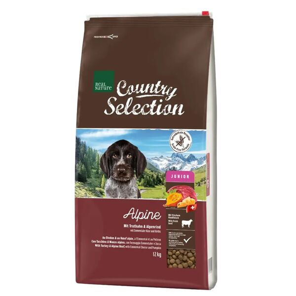real nature country select alpine junior tacchino 12kg