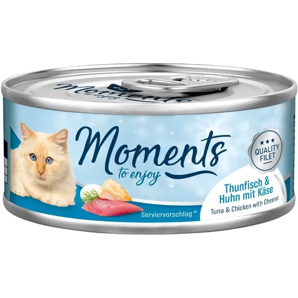 moments cat lattina multipack 12x70g tonno e pollo con formaggio