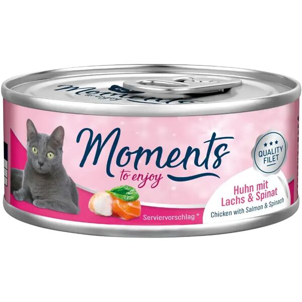 moments cat lattina multipack 12x70g pollo con salmone e spinaci