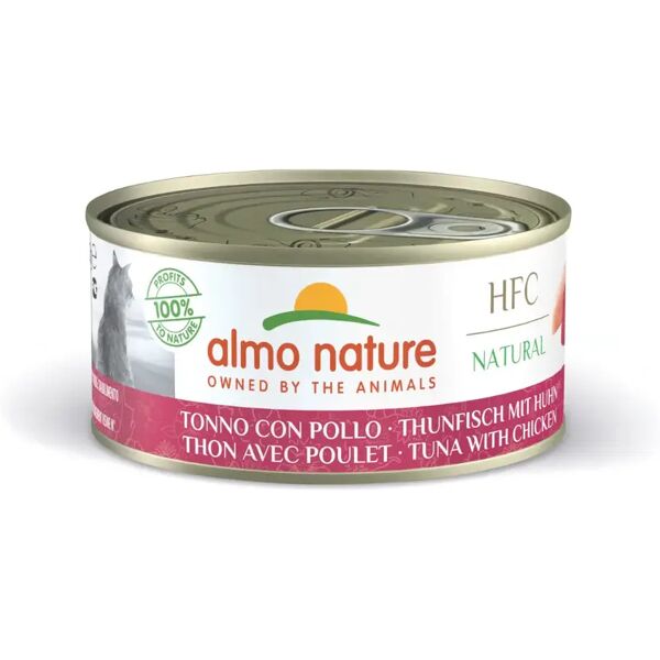 almo nature hfc natural lattina multipack 24x150g tonno con pollo