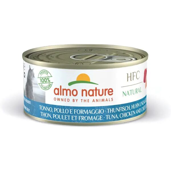 almo nature hfc natural lattina multipack 24x150g tonno pollo e formaggio