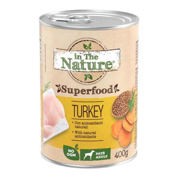 in the nature superfood dog lattina 400g tacchino con patata dolce e mela