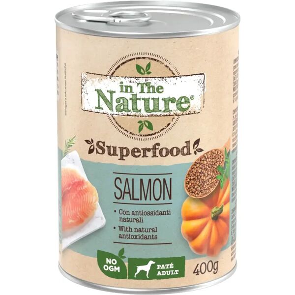 in the nature superfood dog lattina 400g salmone con zucca e olio di salmone