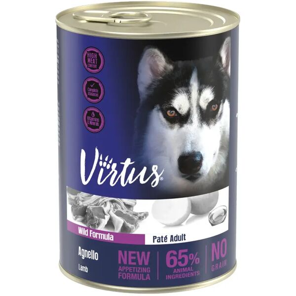 virtus new formula dog lattina 400g agnello