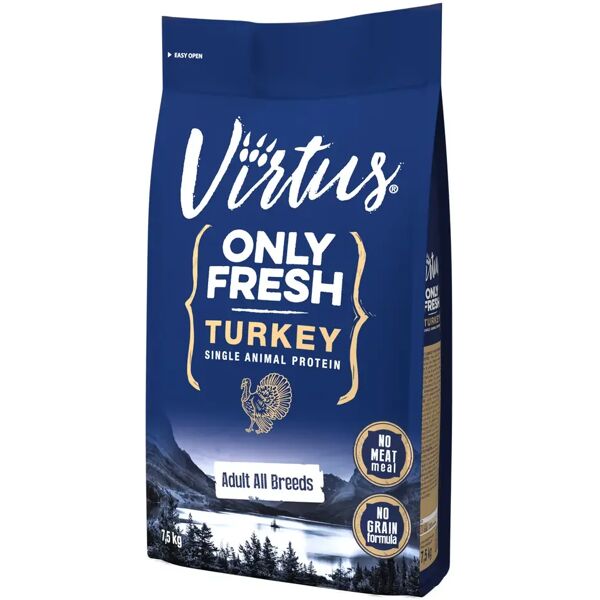 virtus dog only fresh adult tacchino 7.5kg