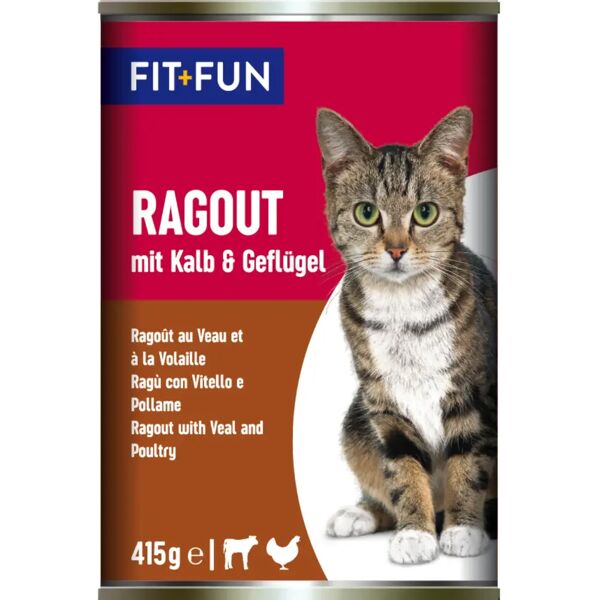 fit and fun fit+fun cat ragout lattina 415g vitello e pollame