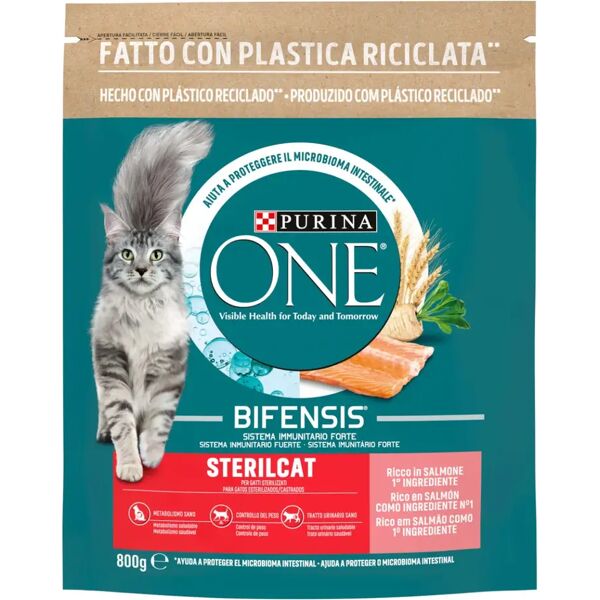 purina one gatto sterilised salmone e frumento 800g