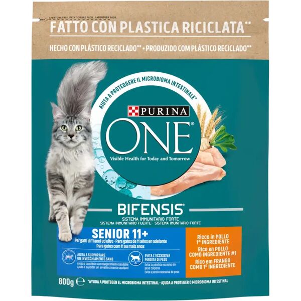 purina one gatto senior 11+ pollo e cereali 800g