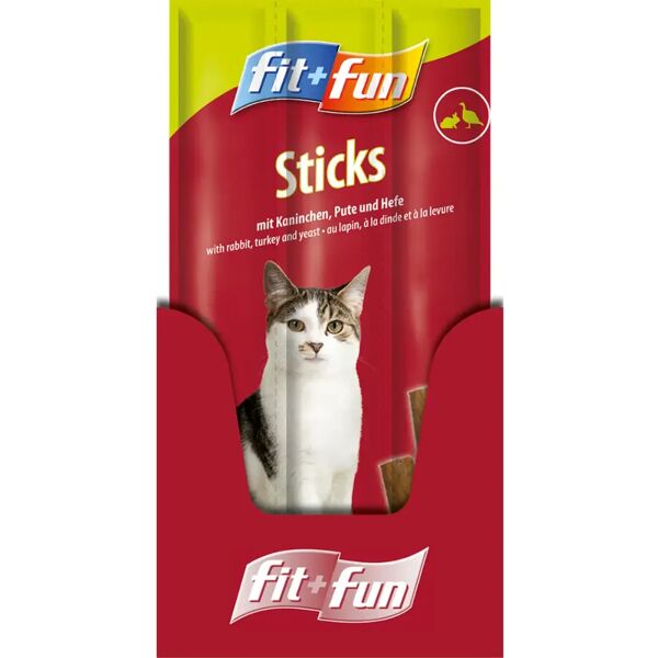 fit and fun snack per gatto sticks lepre e tacchino