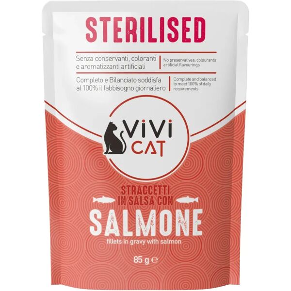 vivi cat sterilised busta multipack 28x85g salmone