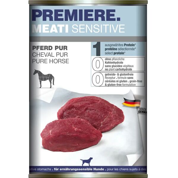 premiere meati sensitive dog lattina 400g cavallo