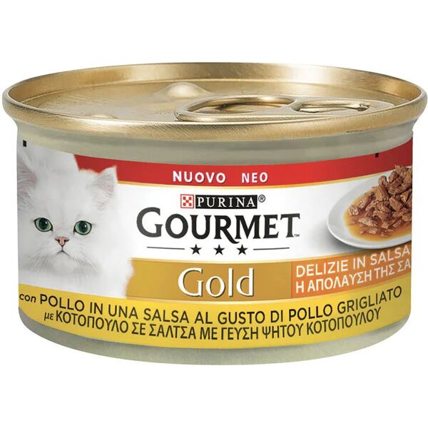 gourmet gold delizie in salsa cat lattina multipack 24x85g pollo