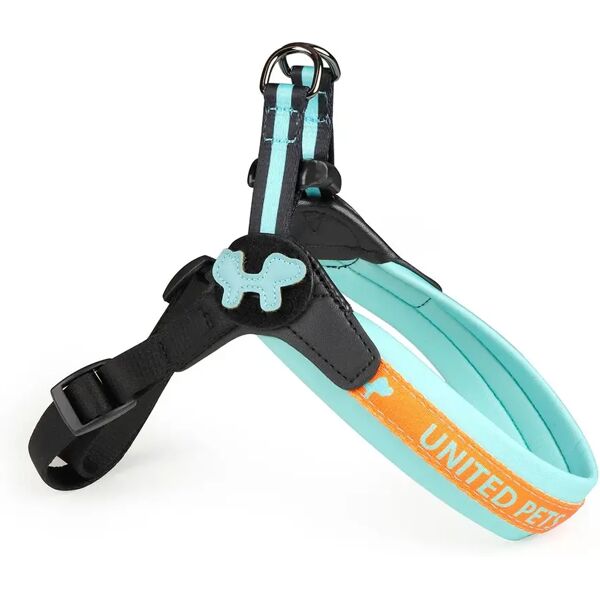 united pettorina complete me in nylon arancione e azzurra tg.3