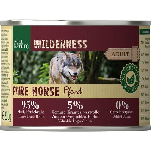 real nature wilderness dog lattina multipack 6x200g cavallo