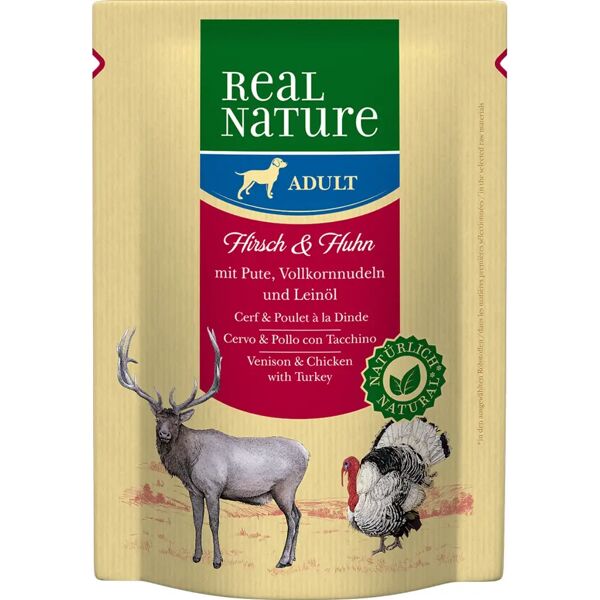 real nature dog busta multipack 6x300g cervo e pollo con tacchino