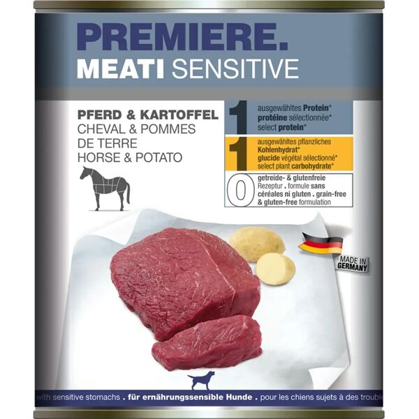 premiere meati sensitive dog lattina 800g cavallo e patate