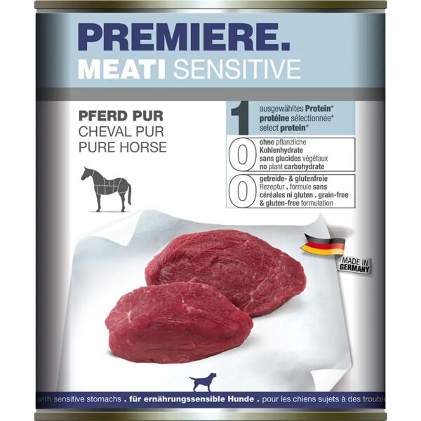 premiere meati sensitive dog lattina 800g cavallo puro