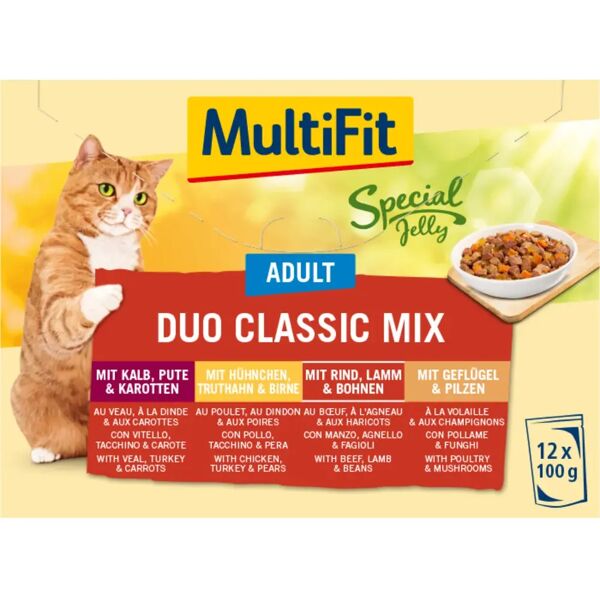 multifit special jelly cat busta multipack 12x100g mix carne verdura e frutta