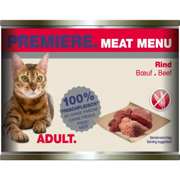 premiere meat menu cat lattina multipack 6x200g manzo