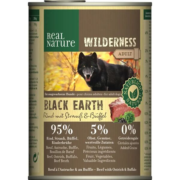 real nature wilderness dog lattina 400g manzo con struzzo e bufalo