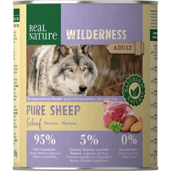 real nature wilderness dog lattina 800g pecora