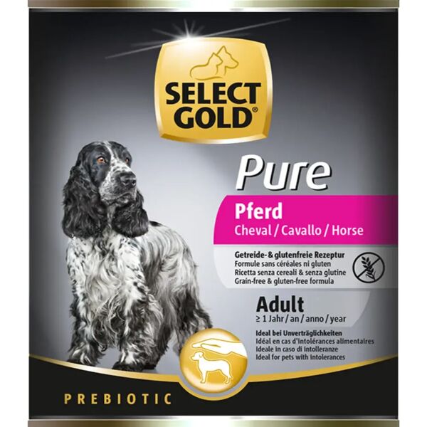 select gold pure dog lattina 800g cavallo