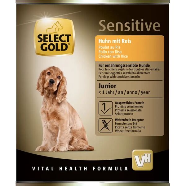 select gold sensitive puppy lattina 800g pollo con riso