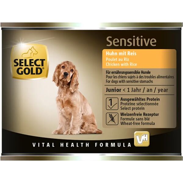 select gold sensitive puppy lattina multipack 6x200g pollo con riso