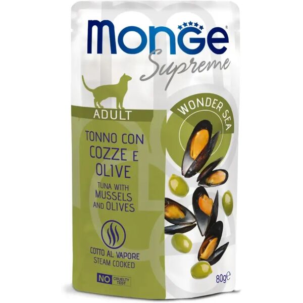 monge supreme cat busta multipack 24x80g tonno con cozze